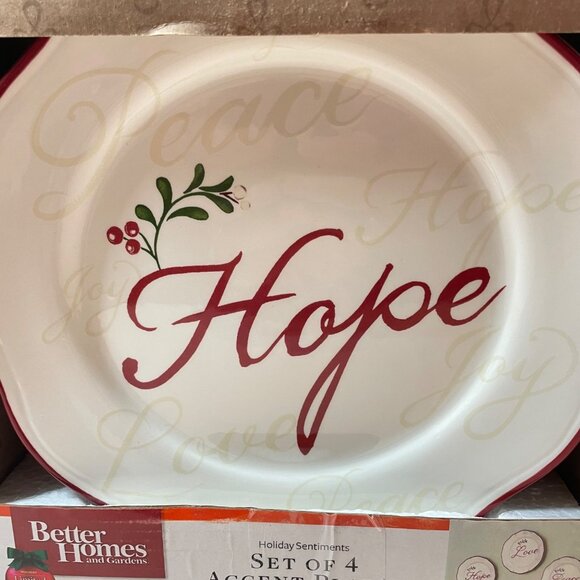 Better Homes & Gardens Heritage Collection Holiday 2011 Ceramic Plates Set Of 4 - Picture 12 of 13